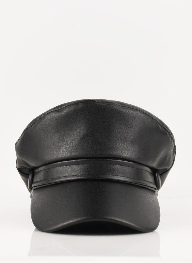 KORIXINE Leather Hats for Women - Womens Newsboy Cap for Men Fashion Paperboy Chauffeur Hats Beret Biker Sailor Fiddler Caps Trendy Dressy Outfits Costume Gatsby Berets (Black) - Image 5